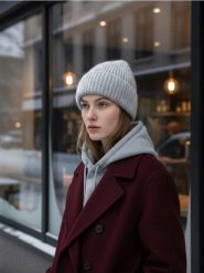 Prążkowana czapka beanie - szary. Szare czapki damskie Sinsay, bez wzorów, prążkowane. Za 25.99 zł.