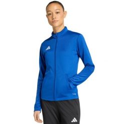 Bluza damska adidas Entrada 26 Track. Niebieskie bluzy damskie Adidas, bez wzorów, z poliesteru, bez ramiączek, bez kaptura. Za 121.99 zł.
