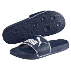 Puma Klapki Leadcat 36026302. Niebieskie klapki męskie Puma, bez wzorów, bez zapięcia. Za 87.99 zł.