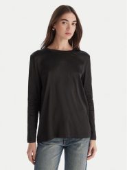 ViCOLO Bluzka TF0244 Czarny Regular Fit. Czarne bluzki damskie ViCOLO, xl, bez wzorów, z wiskozy, bez kołnierzyka, bez ramiączek. Za 219.99 zł.