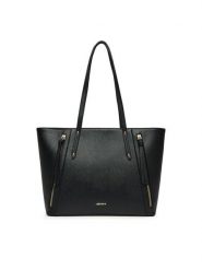 JENNY Torebka C-JNY-M-009-08 Czarny. Czarne shopperki damskie Jenny, bez wzorów, z materiału, bez dodatków. Za 159.99 zł.
