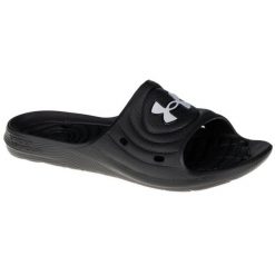 Klapki Under Armour Locker Iv Sl 3023758-001 czarne. Czarne klapki męskie bez wzorów, bez zapięcia. Za 126.61 zł.