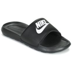 Klapki damskie Nike Victori One Slide. Czarne klapki damskie Nike, bez wzorów, z materiału, sportowe, bez obcasa, bez zapięcia. Za 254.00 zł.