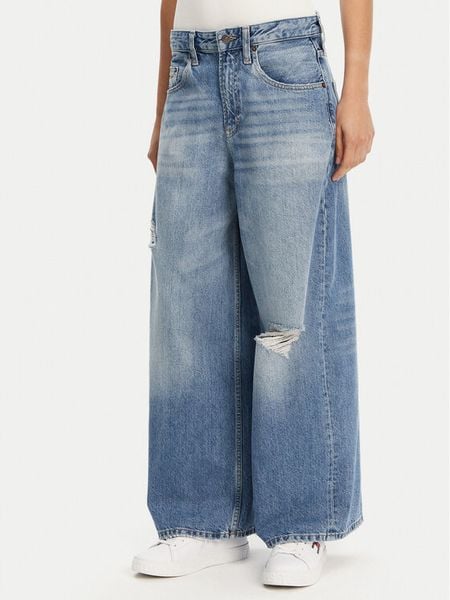 Tommy Jeans Jeansy Charlie DW0DW21277 Niebieski Loose Fit. Niebieskie jeansy damskie Tommy Jeans, bez wzorów, z bawełny. Za 279.99 zł.