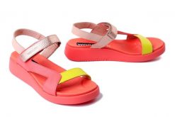 WONDERS C-6543 coral, sandały damskie. Sandały damskie Wonders, bez wzorów, ze skóry, bez obcasa, na obcasie, bez zapięcia. Za 431.92 zł.