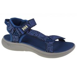 Sandały Helly Hansen Capilano F2F W 11794-606 niebieskie. Niebieskie sandały damskie bez wzorów, z materiału, bez obcasa, bez zapięcia. Za 308.50 zł.
