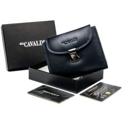 Portfel damski granatowy Cavaldi RD-19-GCL-6405 NAVY. Niebieskie portfele damskie 4U Cavaldi, ze skóry. Za 64.00 zł.