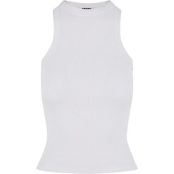 Top Z Prążkowanym Tyłem Dla Kobiet. Białe topy damskie Urban Classics, xl, bez wzorów, prążkowane, sportowe, bez kołnierzyka, bez ramiączek. Za 55.99 zł.