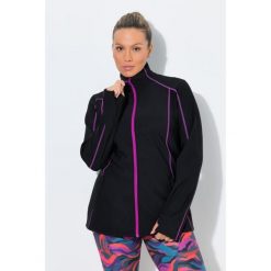 Damskie Bluza funkcyjna hydrofobowa stójka. Czarne bluzy damskie Ulla Popken, plus size, bez wzorów, z elastanu, sportowe, bez ramiączek, bez kaptura. Za 389.99 zł.