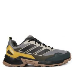 Trekkingi adidas. Szare buty zimowe męskie Adidas, bez wzorów, bez obcasa, bez zapięcia. Za 399.99 zł.