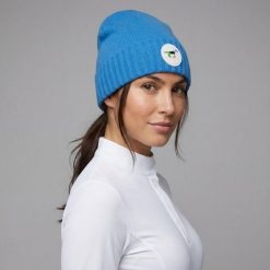 Cienka czapka jeździecka GALOP WEAR merino kaszmir. Niebieskie czapki damskie GALOP WEAR, na zimę, bez wzorów, z kaszmiru. Za 122.55 zł.