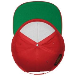 Czapka Flexfit Classique 5 panel. Czerwone czapki damskie FLEXFIT, bez wzorów, z materiału, eleganckie. Za 67.65 zł.