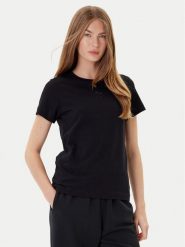 PINKO T-Shirt Bussolotto 100355 A2RD Czarny Regular Fit. Czarne t-shirty damskie Pinko, xl, bez wzorów, z bawełny, bez kołnierzyka, bez ramiączek. Za 269.99 zł.