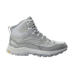 Buty trekkingowe męskie Jack Wolfskin Cyrox Texapore Mid. Szare buty zimowe męskie Jack Wolfskin, bez wzorów, z materiału, za kostkę, bez obcasa, bez zapięcia. Za 841.00 zł.