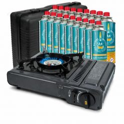 Eurocatch Kuchenka Gazowa - 16 kartuszy - walizka. Czarne walizki damskie EUROCATCH, bez wzorów. Za 307.99 zł.