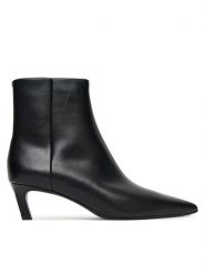 Calvin Klein Botki Ess Kitten Heel Ankle Boot HW0HW02586 Czarny. Czarne botki damskie Calvin Klein, bez wzorów, ze skóry, bez obcasa, na słupku, bez zapięcia. Za 679.99 zł.
