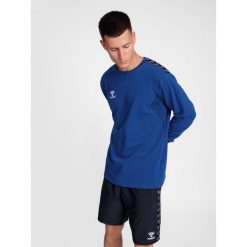 Bluza Hummel Authentic. Niebieskie bluzy męskie Hummel, bez wzorów, sportowe, bez ramiączek, bez kaptura. Za 217.50 zł.