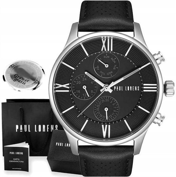 Zegarek męski Paul Lorens SAVRESE-1A1 Z GRAWREM. Zegarki męskie Paul Lorens, bez wzorów. Za 331.33 zł.
