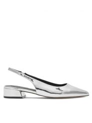 Nine West Baleriny WFA2609-1 Srebrny. Szare balerinki damskie Nine West, bez wzorów, ze skóry, bez obcasa, bez zapięcia. Za 199.99 zł.