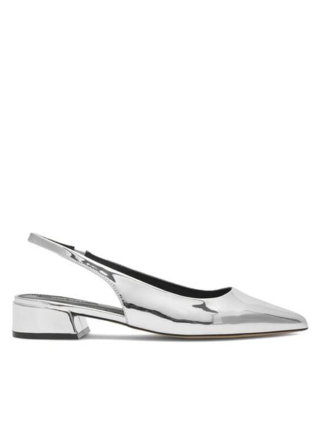Nine West Baleriny WFA2609-1 Srebrny. Szare balerinki damskie Nine West, bez wzorów, ze skóry, bez obcasa, bez zapięcia. Za 119.99 zł.