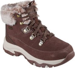 Buty trekkingowe damskie Skechers Zimowe wodoodporne TREGO-SNOW WORRIES 167882 CHOC 39. Białe obuwie trekkingowe damskie Skechers, bez zapięcia. Za 449.99 zł.