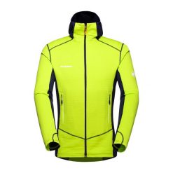Bluza polarowa męska Mammut Taiss Light ML Hooded. Zielone bluzy sportowe męskie Mammut, m, bez wzorów, z polaru, bez kaptura. Za 419.99 zł.