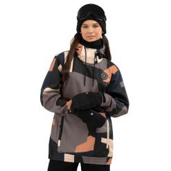 Kurtka snowboardowa damska W1-W Sandboard. Brązowe kurtki sportowe damskie SIROKO, na zimę, m, bez wzorów, z materiału, bez ramiączek, z kapturem, narciarskie. Za 297.00 zł.