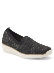 Clara Barson Półbuty WS6281-01 Czarny. Czarne półbuty damskie Clara Barson, bez wzorów, z materiału, bez obcasa, na koturnie, bez zapięcia. Za 59.99 zł.