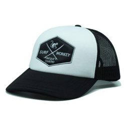 Czapka Trucker - Ocieplana / Rozmiar uniwersalny (Biały/Czarny). Białe czapki damskie SURF MONKEY, z aplikacjami, z materiału. Za 159.95 zł.