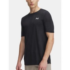 T-Shirt Męski Sportowy Under Armourvanish Seamless. Czarne koszulki sportowe męskie Under Armour, m, bez wzorów, bez ramiączek, na fitness i siłownię. W wyprzedaży za 126.79 zł.