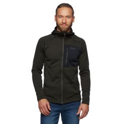 Bluza polarowa męska Black Diamond Factor Hoody. Zielone bluzy sportowe męskie Black Diamond, m, bez wzorów, z polaru, bez kaptura, trekkingowe. Za 414.99 zł.