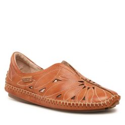 Półbuty Pikolinos. Brązowe półbuty damskie Pikolinos, bez wzorów, bez obcasa, na płaskiej podeszwie, bez zapięcia. Za 319.99 zł.