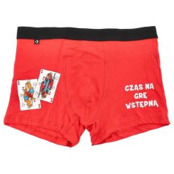 Czerwone Bokserki Moraj Walentynkowa Bielizna Dla Niego. Czerwona bokserki męskie Moraj, bez wzorów, z materiału. Za 29.99 zł.