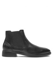 Geox Botki U Gladwin A U044WA 00043 C9999 Czarny. Czarne botki męskie Geox, bez wzorów, ze skóry, bez obcasa, bez zapięcia. Za 339.99 zł.