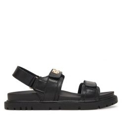 Sandały MEXX. Czarne sandały damskie Mexx, bez wzorów, bez obcasa, na płaskiej podeszwie, bez zapięcia. Za 279.99 zł.