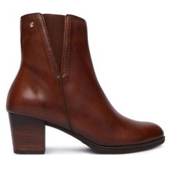 Botki Pikolinos. Brązowe botki damskie Pikolinos, bez wzorów, bez obcasa, na słupku, bez zapięcia. Za 759.99 zł.