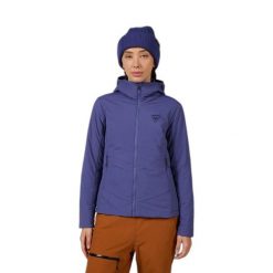 Damska kurtka narciarska Rossignol Opside. Niebieskie kurtki sportowe damskie Rossignol, na zimę, bez wzorów, z puchu, bez ramiączek, z kapturem, narciarskie. Za 1,034.50 zł.