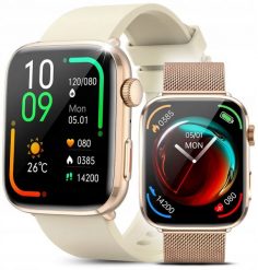 Smartwatch JG Smart T92 Złoty. Żółte zegarki smartwatch JG Smart, bez wzorów. Za 199.99 zł.