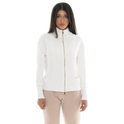 Bluza zimowa Leone 1947 Warm Touch Damen,Reißverschluss und Strickeinsätzen. Białe bluzy damskie LEONE 1947 APPAREL, na zimę, bez wzorów, sportowe, bez ramiączek, bez kaptura. W wyprzedaży za 206.29 zł.