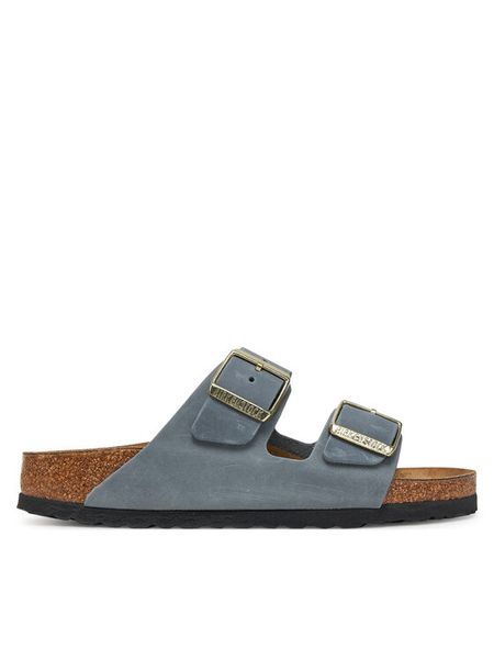 Birkenstock Klapki Arizona 1029253 Szary. Szare klapki damskie Birkenstock, bez wzorów, ze skóry, bez obcasa, bez zapięcia. Za 539.99 zł.