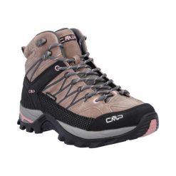 Damski Buty Trekkingowe Wodoszczelne Oddychające CMP Rigel Mid Beżowy. Brązowe obuwie trekkingowe damskie CMP, z materiału, bez zapięcia. Za 449.99 zł.