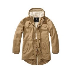 Parka Brandit Marsh Lake Teddy. Brązowe parki męskie Brandit, xl, z aplikacjami, z futra, bez kołnierzyka, bez kaptura. Za 468.00 zł.