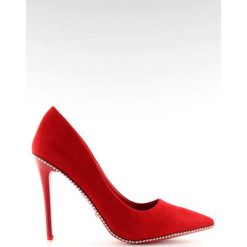 Eleganckie szpilki damskie czerwone NF-23P Red. Czerwone szpilki damskie ButyModne, bez wzorów, z materiału, bez obcasa, na szpilce, bez zapięcia. W wyprzedaży za 117.74 zł.