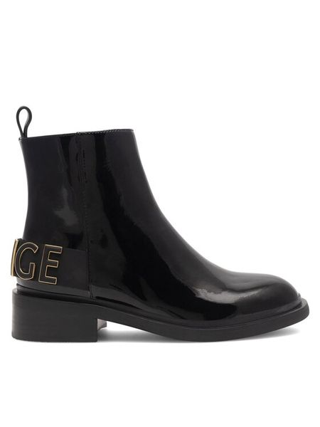 Eva Minge Botki ASTURIA-1620 Czarny. Czarne botki damskie Eva Minge, bez wzorów, ze skóry, bez obcasa, na płaskiej podeszwie, bez zapięcia. Za 419.99 zł.