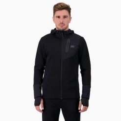 Kurtka męska z kapturem wodoodporna do biegania NEOTECH JACKET. Czarne kurtki męskie BODYCROSS, m, bez wzorów, z materiału, z kapturem, do biegania. Za 640.99 zł.