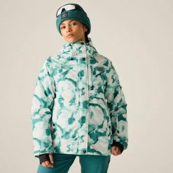 Damska kurtka narciarska Snowline. Białe kurtki sportowe damskie Dare 2B, bez wzorów, z materiału, bez ramiączek, z kapturem, narciarskie. Za 999.99 zł.