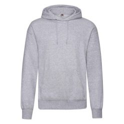 Męska Klasyczna Zwykła Bluza Z Kapturem. Szare bluzy męskie fruit of the loom, m, bez wzorów, klasyczne, bez ramiączek, z kapturem. Za 80.99 zł.