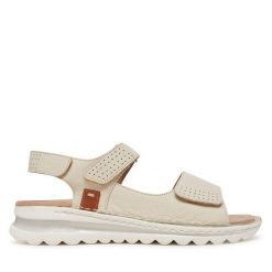 Sandały Ara. Białe sandały damskie Ara, bez wzorów, bez obcasa, na płaskiej podeszwie, bez zapięcia. Za 249.99 zł.