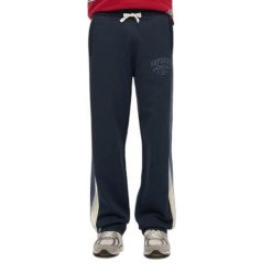 Proste spodnie dresowe Superdry Athletic Essentials. Niebieskie spodnie sportowe męskie Superdry, m, bez wzorów, z dresówki. Za 386.75 zł.