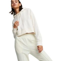 Bluza z kapturem Puma Classics Cropped Hoodie, Kobiety. Białe bluzy damskie Puma, xs, bez wzorów, z bawełny, sportowe, bez ramiączek, z kapturem. Za 390.00 zł.